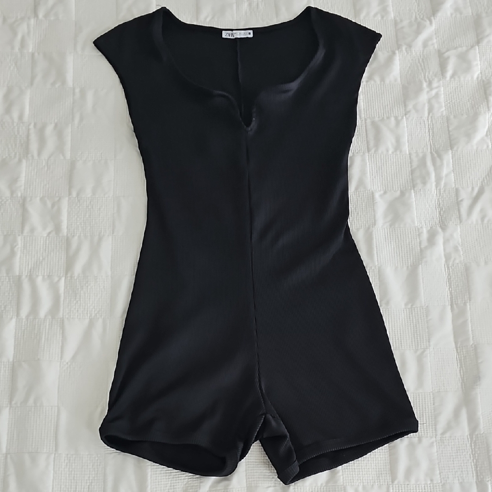 Zara Charcoal Ribbed Top